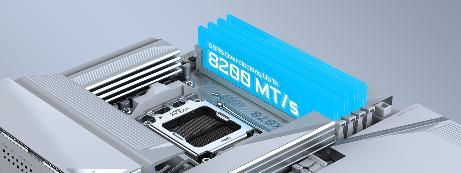 GIGABYTE X870 AORUS STEALTH ICE AMD AM5 Motherboard